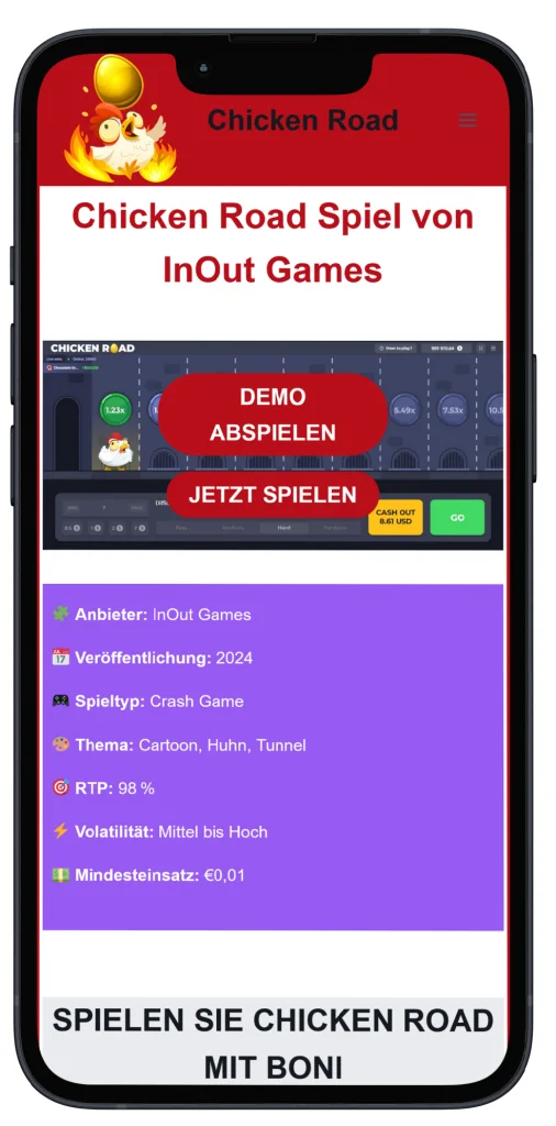 Spiel Chicken Road App